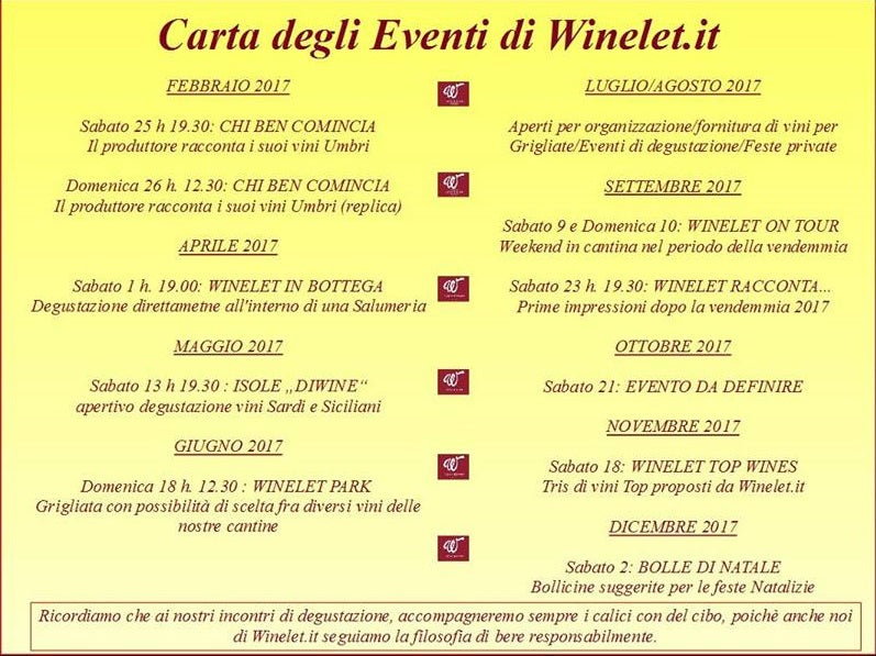 Carta degli Eventi 2017