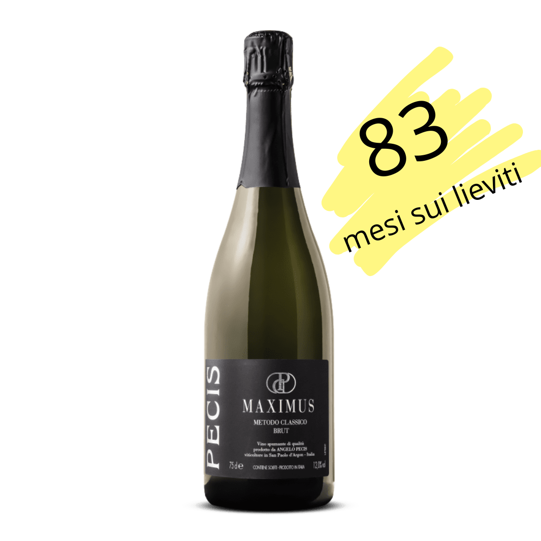 "MAXIMUS" BRUT Dosaggio Zero Vino Spumante di Qualità - Pecis - (25 eur X 6 Bott)